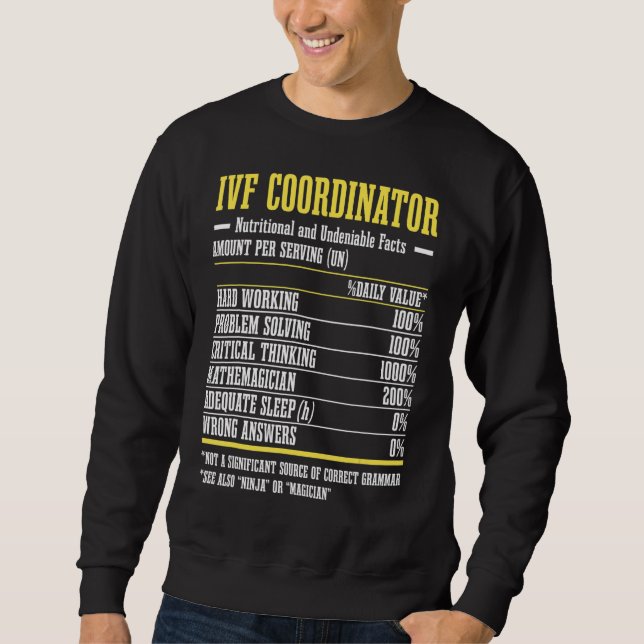 Sweatshirt Coordinateur Ivf En Fertilisation Vitro Nutritive (Devant)