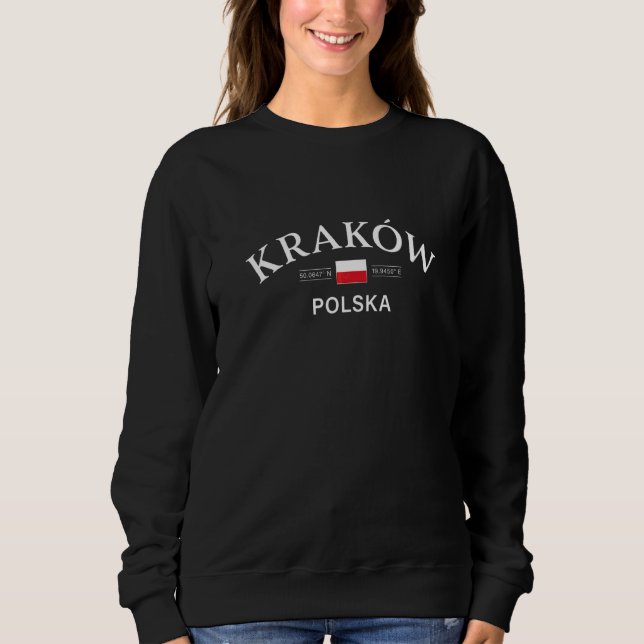 Sweatshirt Coordonnées polonaises Cracovie polonaise Cracovie (Devant)