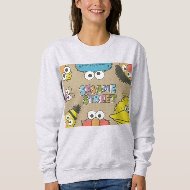 Sweatshirt Copains vintage de Sesame Street (Devant)