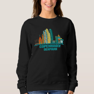Sweatshirt Copenhague Danemark Skyline Dane Cityscape Danes D