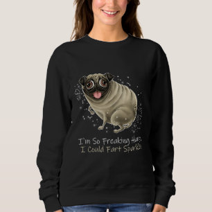 Sweatshirt Copie de cadeaux de Carlin, Carlin chiot, chien de