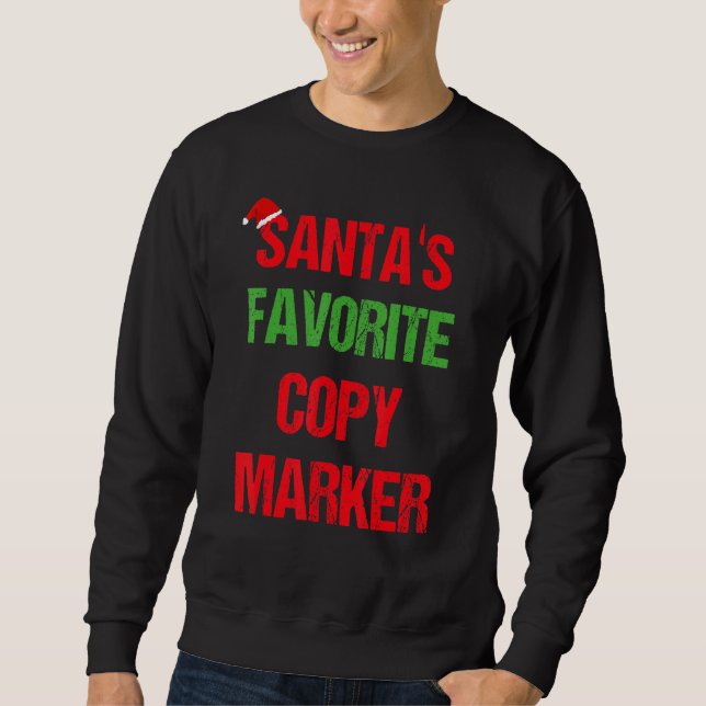 Sweatshirt Copier Marker Funny Pajama Noël (Devant)