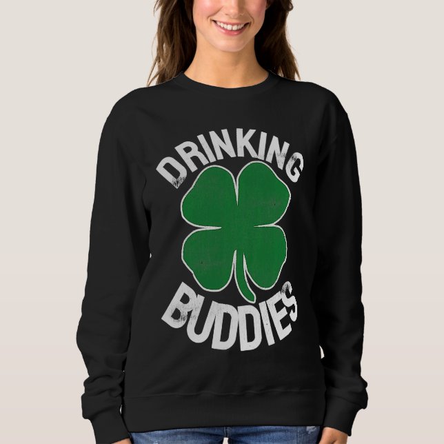 Sweatshirt Coppains de beuverie irlandais assortis ST-PATRICK (Devant)