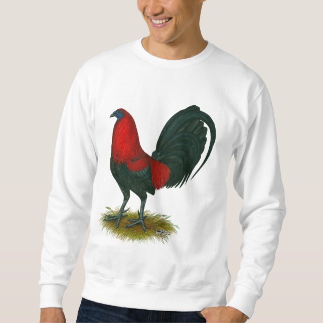 Sweatshirt Coq américain : Brun Rouge (Devant)