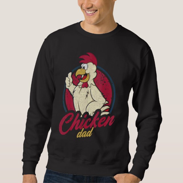 Sweatshirt Coq De Papa De Poulet Pour Poulet (Devant)