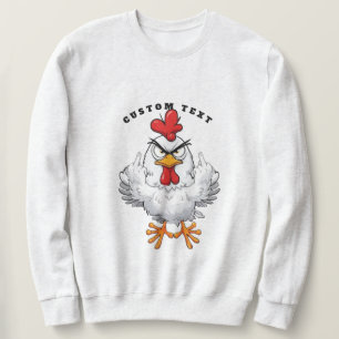 Sweatshirt Coq En Colère Retourne Oiseau - Mème Personnalisé 