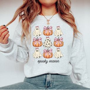 Sweatshirt Coquette Bow Rose Cute Fantôme Et Halloween Citrou