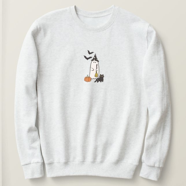Sweatshirt Coquette Éffrayante minimaliste mignonne Halloween (Design devant)