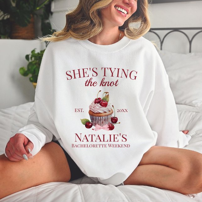 Sweatshirt Coquette Esthétique Pink Bow Cerise Gâteau Fancy G (Créateur téléchargé)