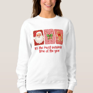 Sweatshirt Coquette Noël Père Noël Canne à Sucre Pain d'Épice