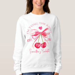 Sweatshirt Coquette Pink Bow Cerise Bachelorette Party