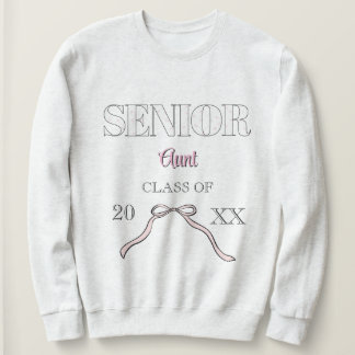 Sweatshirt Coquette Senior Aunt Graduate Custom Pink Bow 