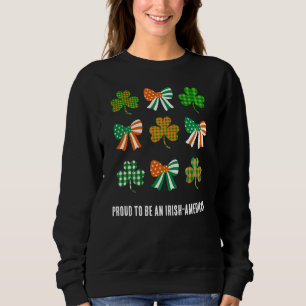 Sweatshirt Coquette Shamrock FIER St patrick IRLANDAIS AMÉRIC