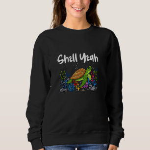 Sweatshirt Coquille Ouais Mignonne Tortue Marine Tortue Amate