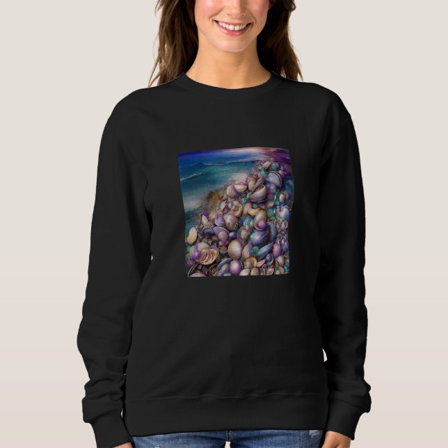 Sweatshirt Coquille Saint-Jacques Coquillage Collectionneur P (Devant)