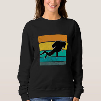 Sweatshirt Coral Apnea Diver Hobby Retro Diving Sport
