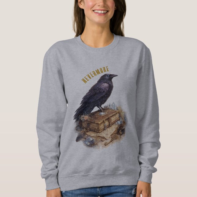 Sweatshirt Corbeau jamais plus corbeau mystique Unisexe (Devant)