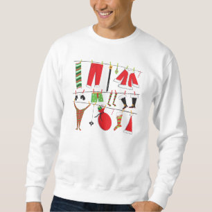 Sweatshirt Corde à linge laide de Santa de chandail