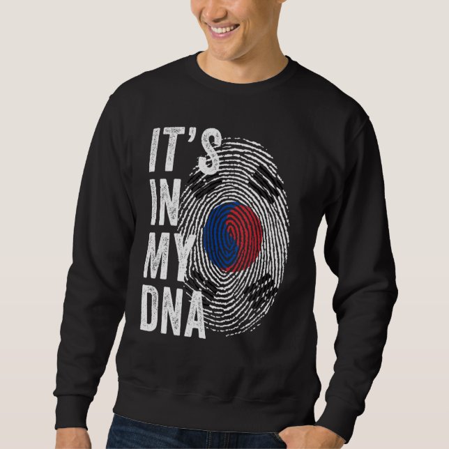Sweatshirt Corée du Sud dans mon ADN Fingerprin sud-coréen (Devant)