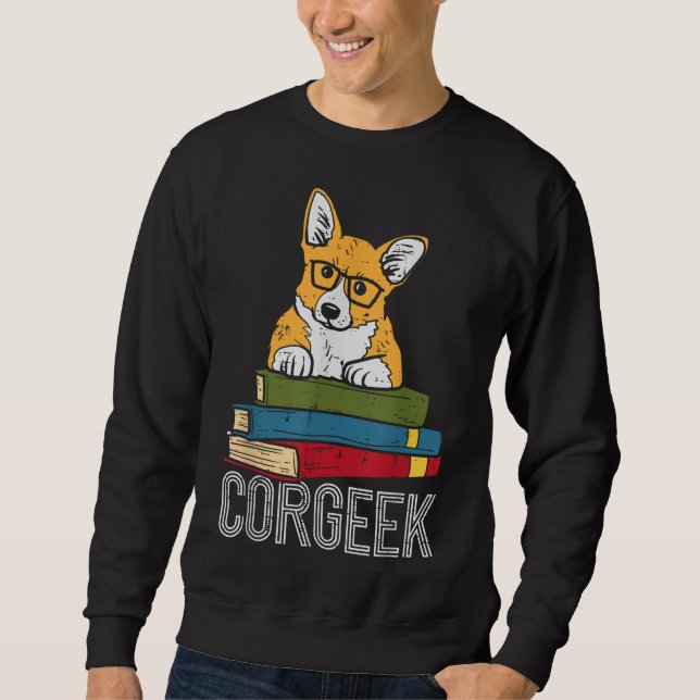 Sweatshirt Corgeek Livre Lover Welsh Corgi Funny Chien Nerd A (Devant)