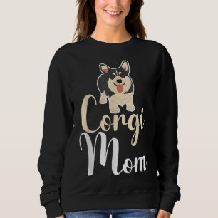 Sweatshirt Corgi Amoureux des chiens mignon noir cardigan gal