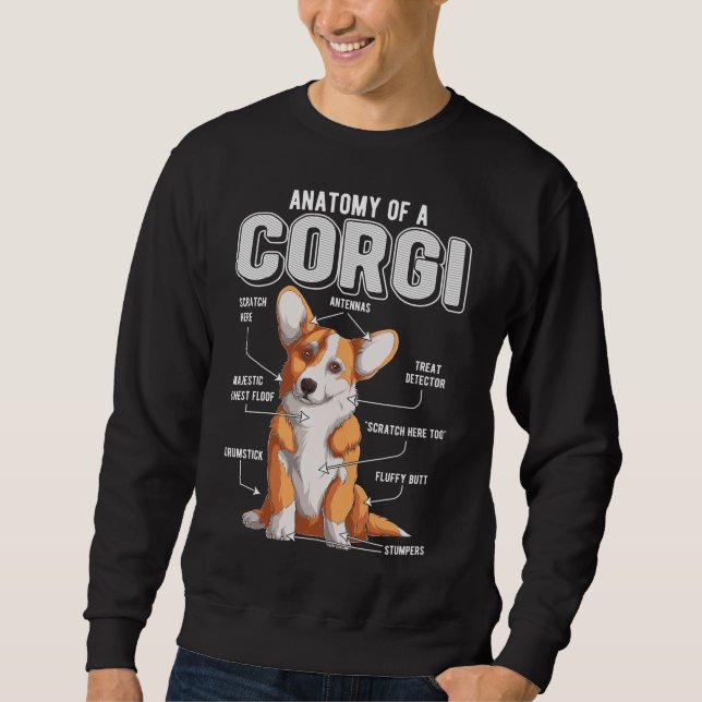 Sweatshirt Corgi Anatomie Funny Chien (Devant)