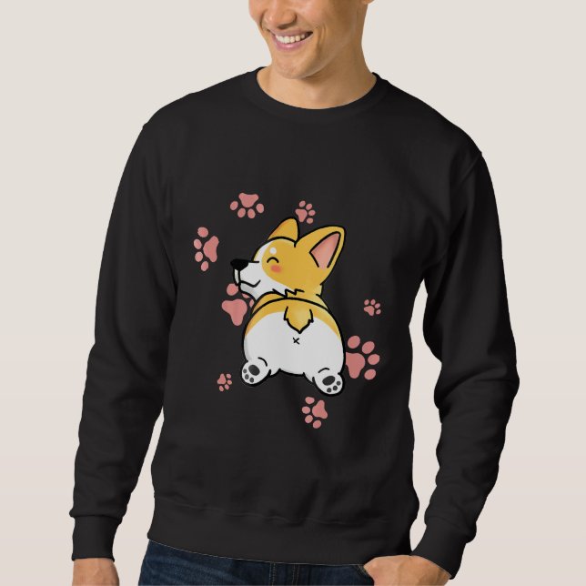 Sweatshirt Corgi Butt Chien (Devant)