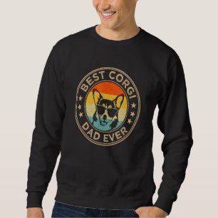 Sweatshirt Corgi Chien Coucher Vintage de soleil Meilleur Cor