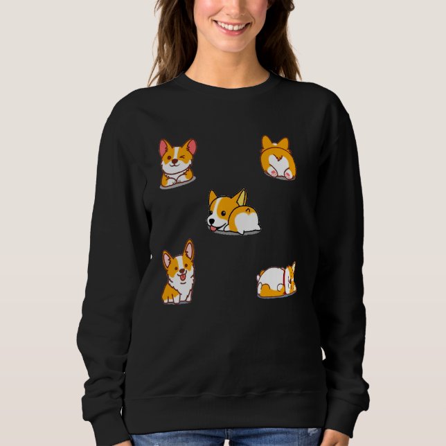 Sweatshirt Corgi Chien Cute (Devant)