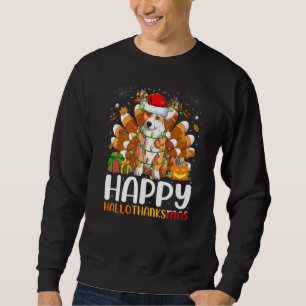 Sweatshirt Corgi Chien Halloween Noël Joyeux Hallothanksma