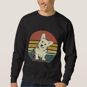 Sweatshirt Corgi Chien Retro Vintage Corgi aime
