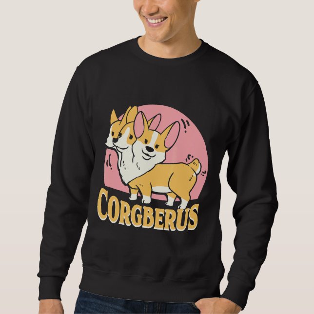 Sweatshirt Corgi Corgberus petit chien (Devant)
