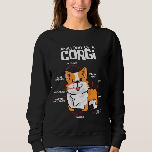 Sweatshirt Corgi Dog Anatomy Of The Corgi (Devant)