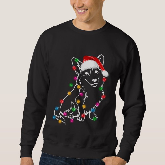 Sweatshirt Corgi Dog Lights Christmas Matching Family (Devant)
