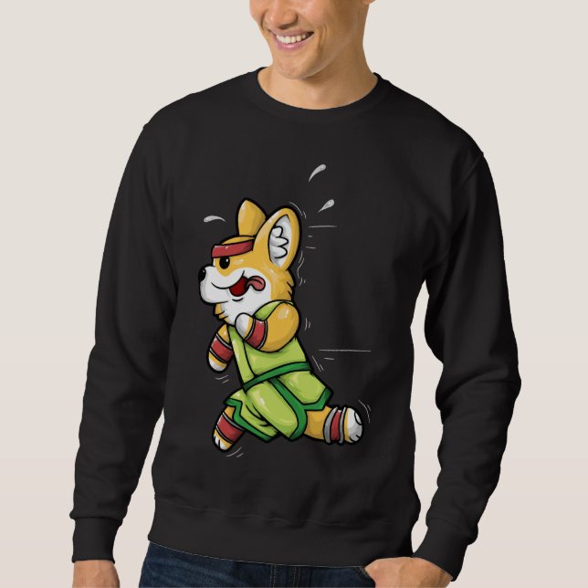 Sweatshirt Corgi Exercice Funny Welsh Corgi Courant (Devant)