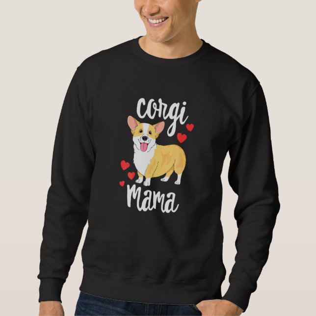 Sweatshirt Corgi Femmes Filles Chiot Maman Chien Mama (Devant)