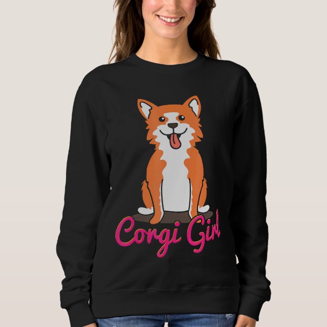 Sweatshirt Corgi Girl 325 (Devant)