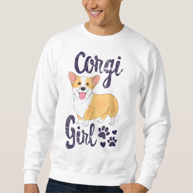 Sweatshirt Corgi Girl Femme Chien Maman Chien Mama Amant Cade (Devant)