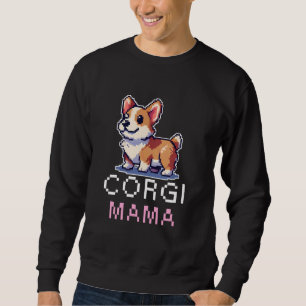 Sweatshirt Corgi Mama Pixel Art mignonne Chien Propriétaire F