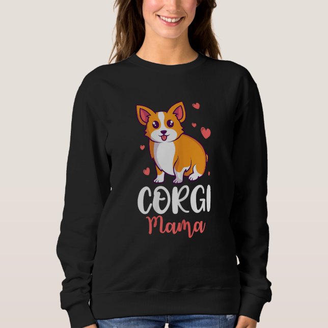 Sweatshirt Corgi Mama Puppy Mom Best Dog (Devant)