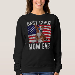 Sweatshirt Corgi Mom Usa American Flag Corgi Chien propriétai