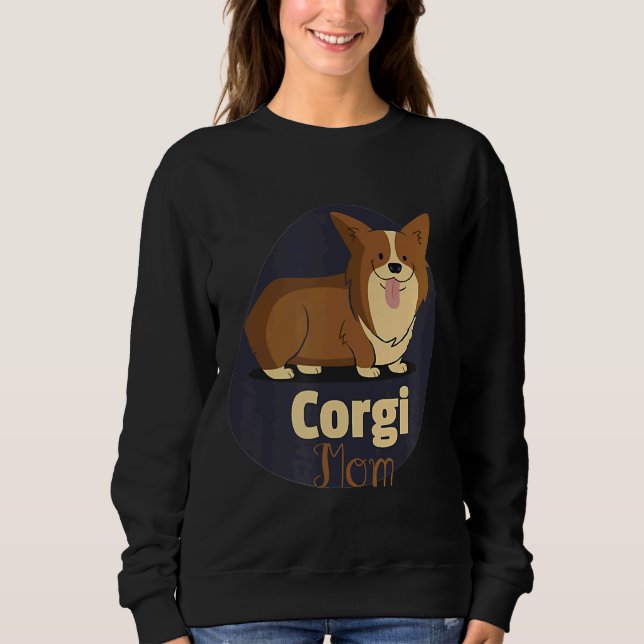 Sweatshirt Corgi Mom Welsh Corgi Essentiel (Devant)