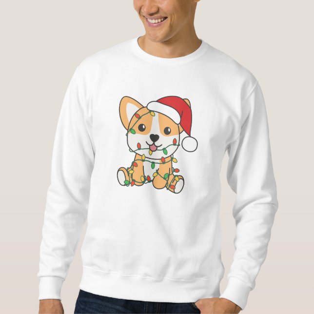 Sweatshirt Corgi Noël Animaux d'hiver Chien (Devant)