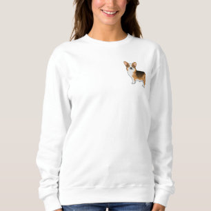 Sweatshirt Corgi Pembroke Tricolore aux Cheveux Rouges