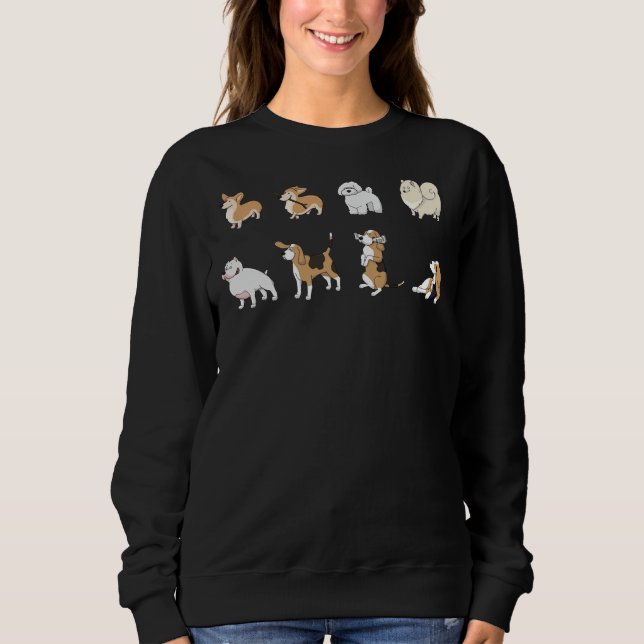 Sweatshirt Corgi Pitbull Beagle Bolonka (Devant)