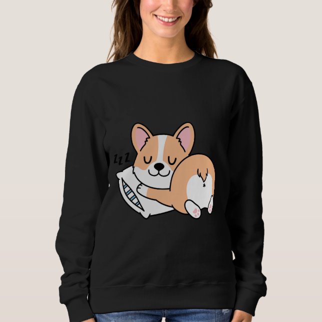 Sweatshirt Corgi Snooze (Devant)