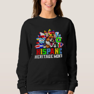 Sweatshirt Corgi Tournesol Mois national du patrimoine hispan