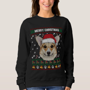 Sweatshirt Corgi Ugly Xmas Sweater Joyeux Noël 871