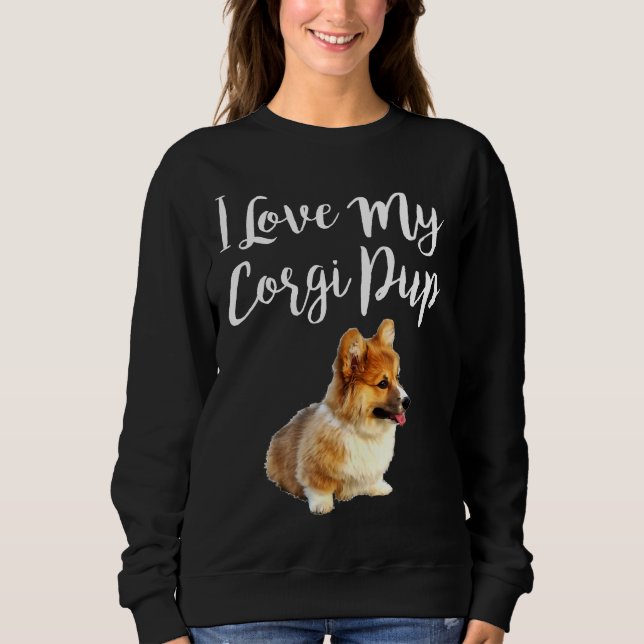 Sweatshirt Corgi Welsh Pembroke Chien chiot (Devant)