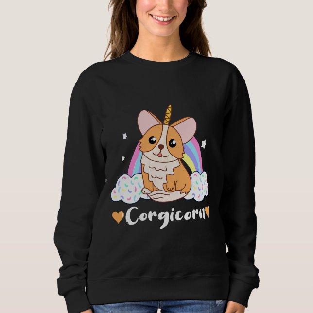 Sweatshirt Corgicorn 1182 (Devant)